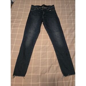 Lucky Brand Bridgette Skinny Jeans Women's 6/28 Regular High Rise Blue raw Hem
